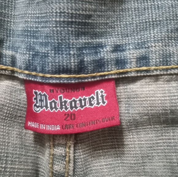 MAKAVELI | Vintage 2Pac Young Men's Light Blue Jeans | Size20(32×32) - Picture 7 of 8